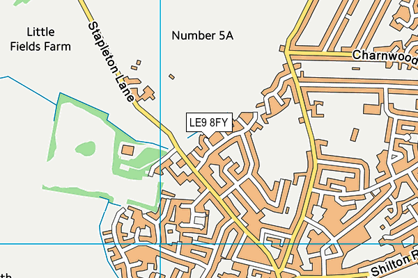 LE9 8FY map - OS VectorMap District (Ordnance Survey)