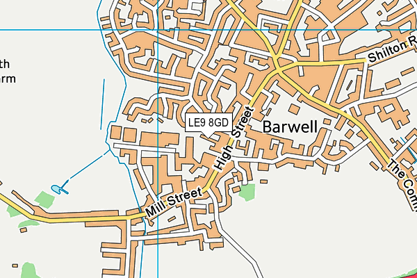 LE9 8GD map - OS VectorMap District (Ordnance Survey)