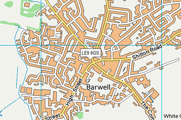 LE9 8GS map - OS VectorMap District (Ordnance Survey)