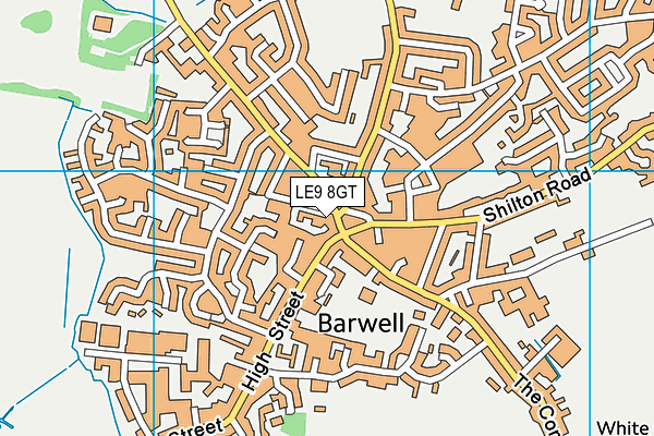 LE9 8GT map - OS VectorMap District (Ordnance Survey)