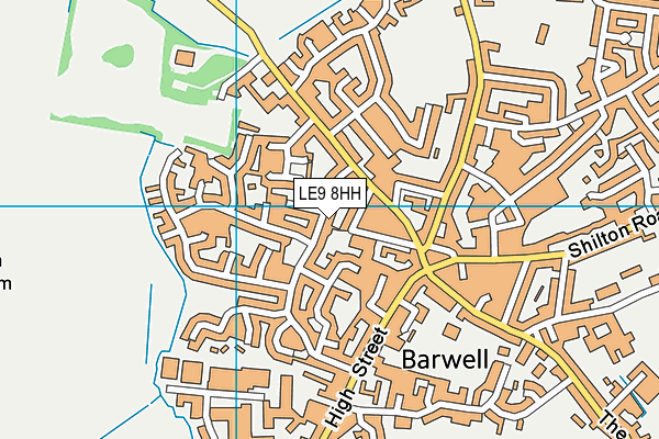 LE9 8HH map - OS VectorMap District (Ordnance Survey)