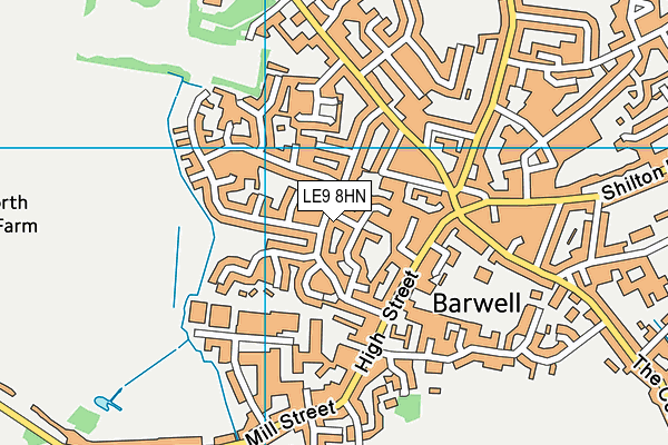 LE9 8HN map - OS VectorMap District (Ordnance Survey)