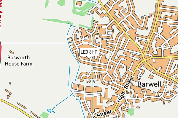 LE9 8HP map - OS VectorMap District (Ordnance Survey)