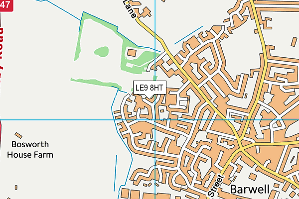 LE9 8HT map - OS VectorMap District (Ordnance Survey)