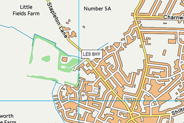 LE9 8HY map - OS VectorMap District (Ordnance Survey)