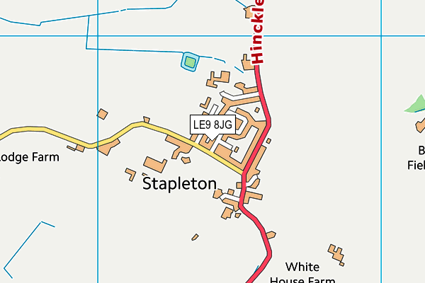 LE9 8JG map - OS VectorMap District (Ordnance Survey)