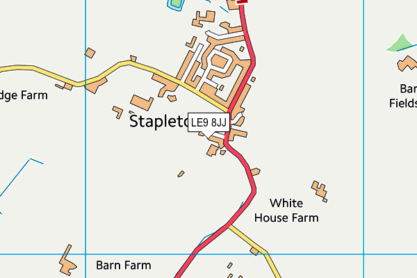 Stapleton Village Cricket Ground map (LE9 8JJ) - OS VectorMap District (Ordnance Survey)