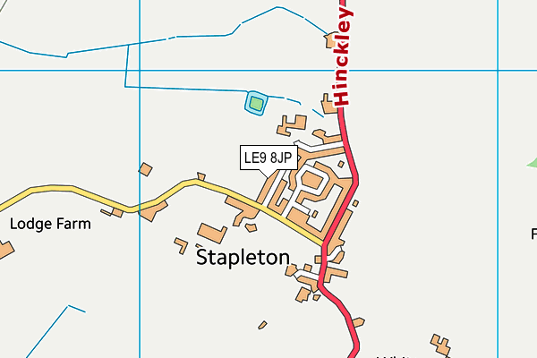 LE9 8JP map - OS VectorMap District (Ordnance Survey)