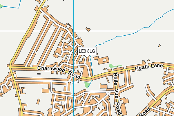 LE9 8LG map - OS VectorMap District (Ordnance Survey)