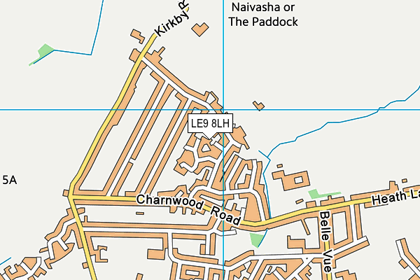 LE9 8LH map - OS VectorMap District (Ordnance Survey)