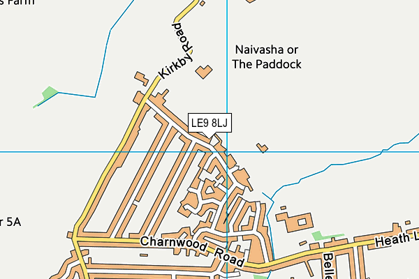 LE9 8LJ map - OS VectorMap District (Ordnance Survey)