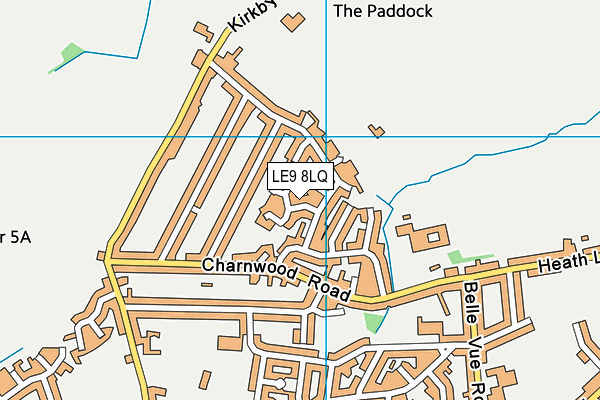 LE9 8LQ map - OS VectorMap District (Ordnance Survey)