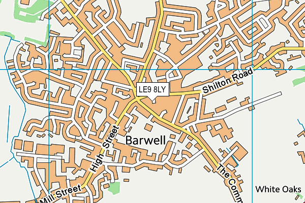 LE9 8LY map - OS VectorMap District (Ordnance Survey)