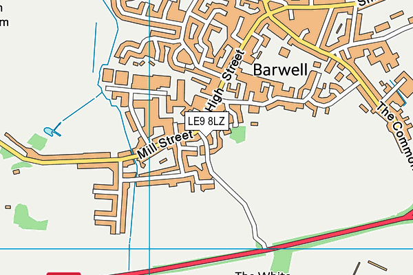 LE9 8LZ map - OS VectorMap District (Ordnance Survey)