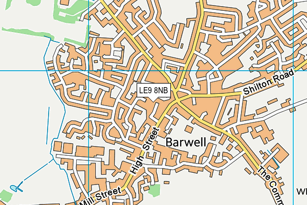 LE9 8NB map - OS VectorMap District (Ordnance Survey)