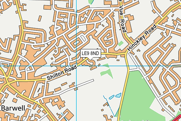 LE9 8ND map - OS VectorMap District (Ordnance Survey)