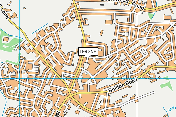 LE9 8NH map - OS VectorMap District (Ordnance Survey)