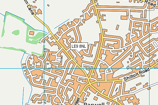 LE9 8NL map - OS VectorMap District (Ordnance Survey)
