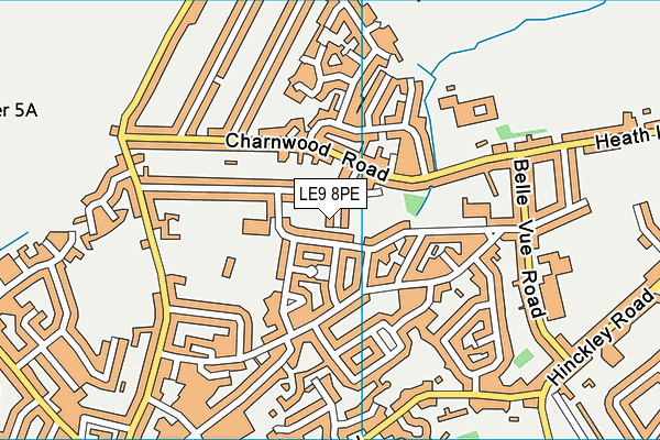 LE9 8PE map - OS VectorMap District (Ordnance Survey)