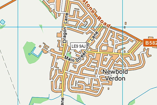 Map of NEWBOLD VERDON (RECTORY GARDENS) MANAGEMENT COMPANY LIMITED at district scale