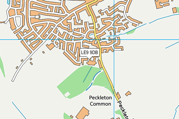 LE9 9DB map - OS VectorMap District (Ordnance Survey)