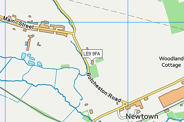 LE9 9FA map - OS VectorMap District (Ordnance Survey)