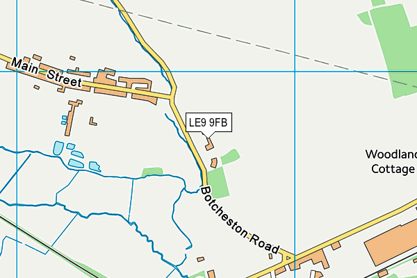 LE9 9FB map - OS VectorMap District (Ordnance Survey)