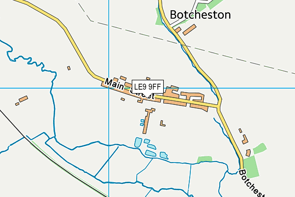 LE9 9FF map - OS VectorMap District (Ordnance Survey)