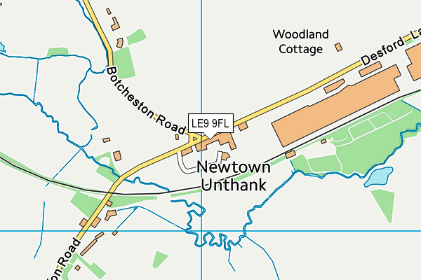 LE9 9FL map - OS VectorMap District (Ordnance Survey)