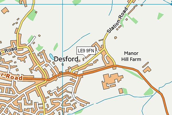 LE9 9FN map - OS VectorMap District (Ordnance Survey)