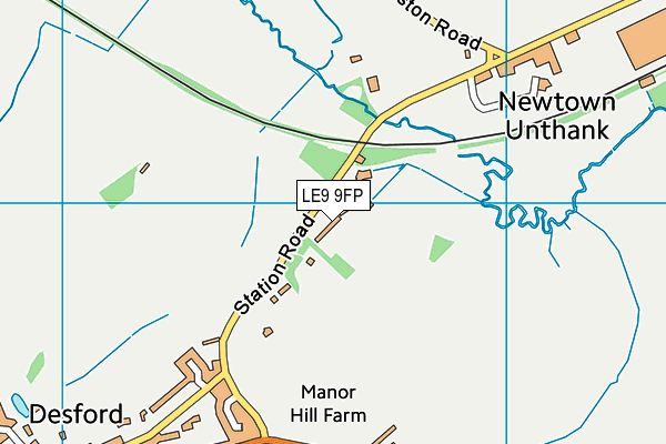 LE9 9FP map - OS VectorMap District (Ordnance Survey)