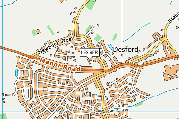 LE9 9FR map - OS VectorMap District (Ordnance Survey)