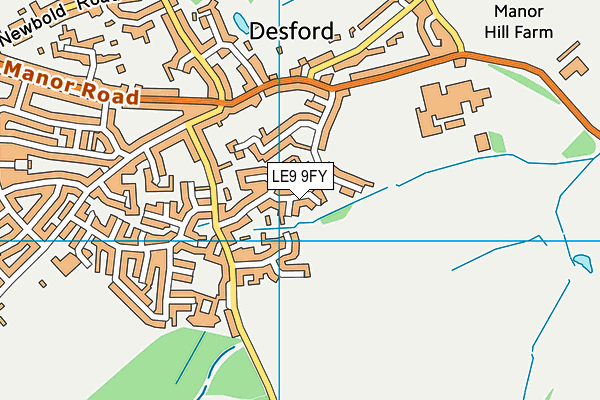 LE9 9FY map - OS VectorMap District (Ordnance Survey)
