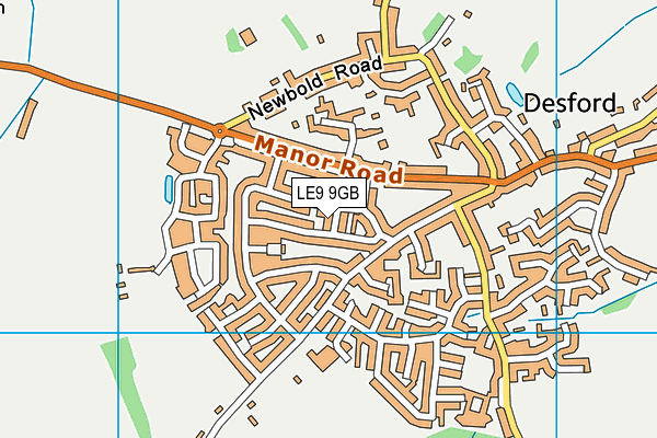 LE9 9GB map - OS VectorMap District (Ordnance Survey)