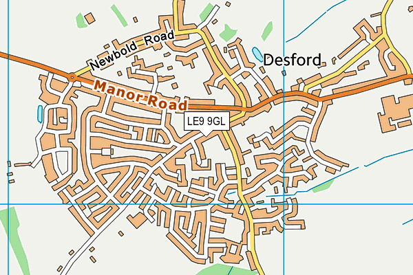 LE9 9GL map - OS VectorMap District (Ordnance Survey)