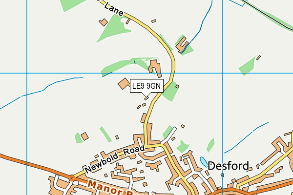 Desford Village Hall map (LE9 9GN) - OS VectorMap District (Ordnance Survey)