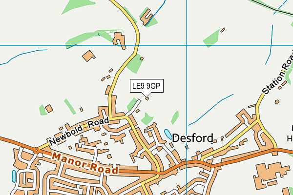 LE9 9GP map - OS VectorMap District (Ordnance Survey)