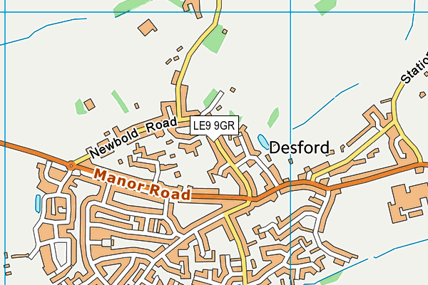 LE9 9GR map - OS VectorMap District (Ordnance Survey)