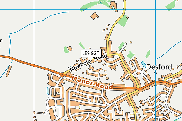 LE9 9GT map - OS VectorMap District (Ordnance Survey)