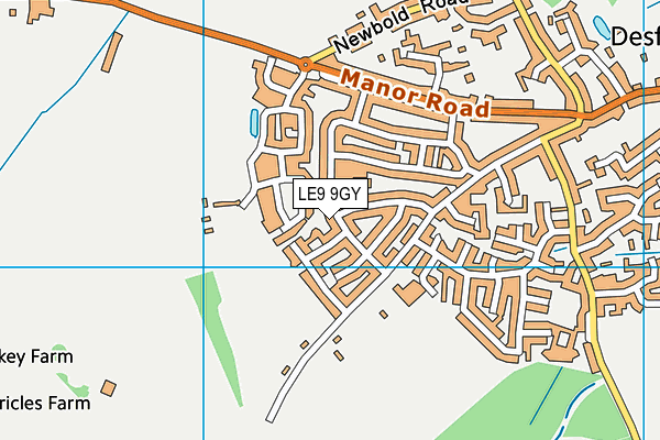 LE9 9GY map - OS VectorMap District (Ordnance Survey)