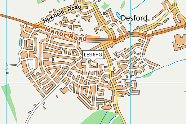LE9 9HG map - OS VectorMap District (Ordnance Survey)