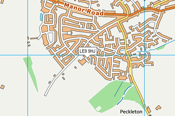 LE9 9HJ map - OS VectorMap District (Ordnance Survey)