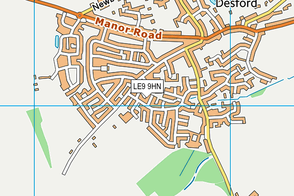 LE9 9HN map - OS VectorMap District (Ordnance Survey)