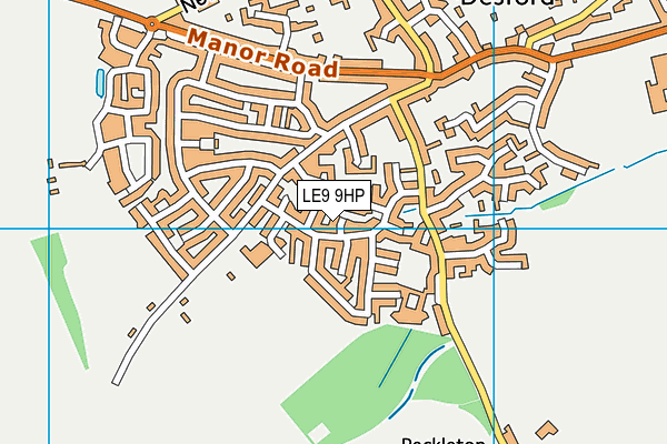 LE9 9HP map - OS VectorMap District (Ordnance Survey)