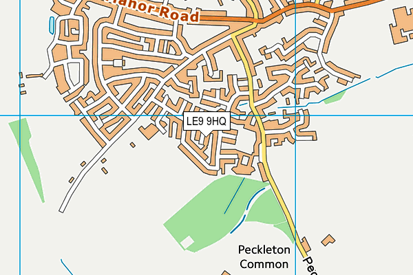 LE9 9HQ map - OS VectorMap District (Ordnance Survey)