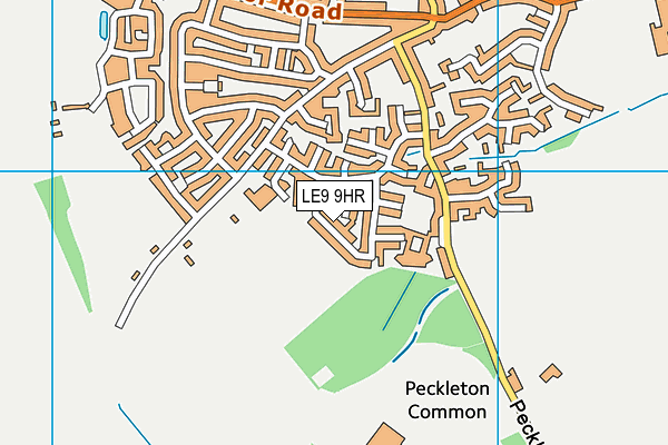 LE9 9HR map - OS VectorMap District (Ordnance Survey)