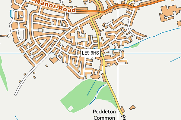 LE9 9HS map - OS VectorMap District (Ordnance Survey)