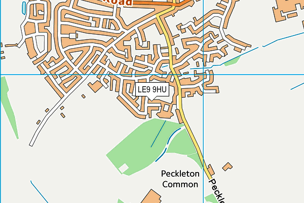 LE9 9HU map - OS VectorMap District (Ordnance Survey)