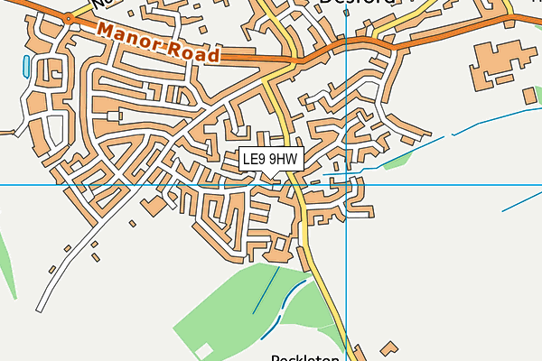 LE9 9HW map - OS VectorMap District (Ordnance Survey)