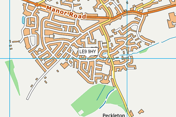 LE9 9HY map - OS VectorMap District (Ordnance Survey)